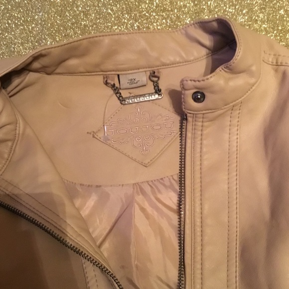 🆕❤️ NWT JOUJOU CAMEL VEGAN LEATHER JACKET 🔱🔱 🆕 - Picture 9 of 16